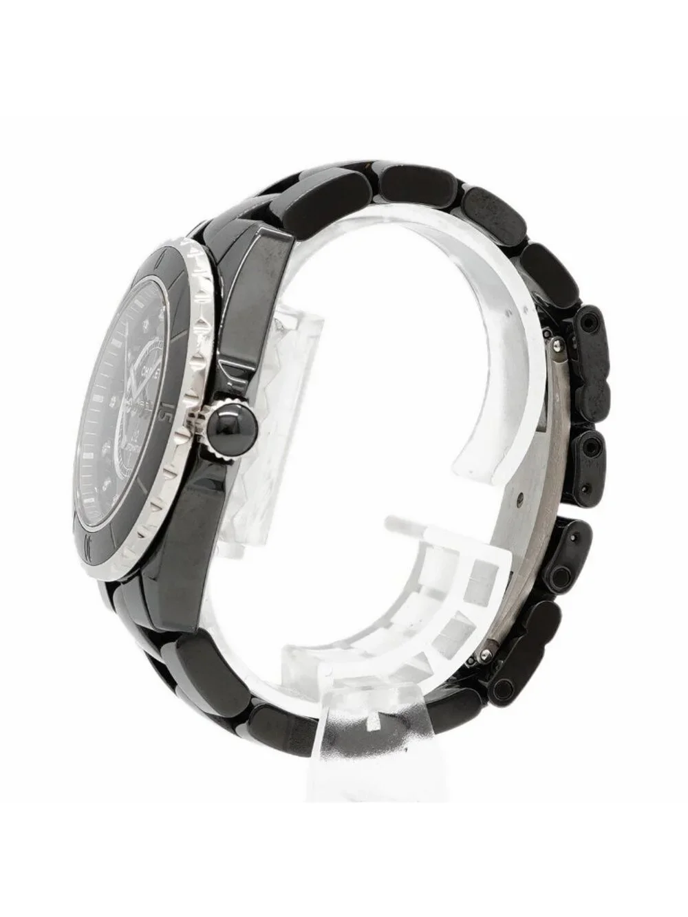 Chanel Diamond Black Dial Watch